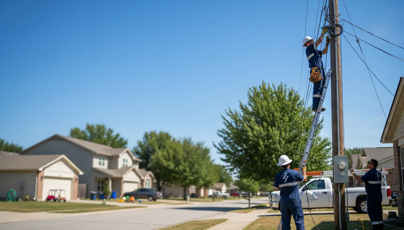 Residential electrician providing installation services in New Burnside, IL
